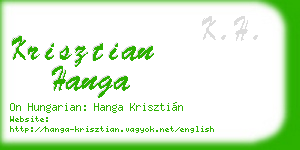 krisztian hanga business card